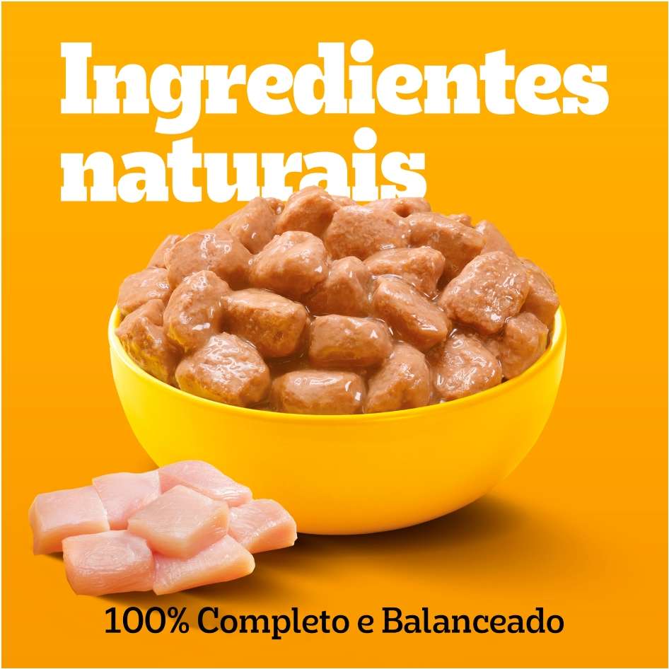 Ração Úmida Pedigree Sachê Frango ao Molho para Cães Adultos de Raças Pequenas - 100 g - 54 Unidades