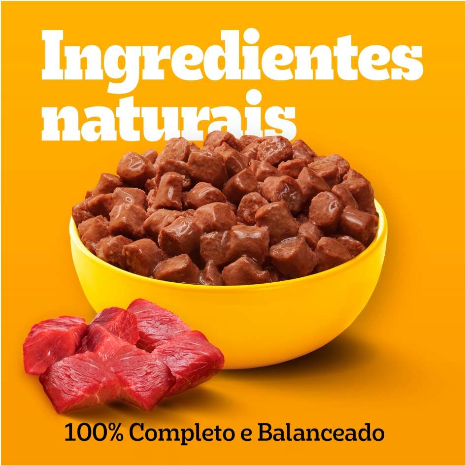 Ração Úmida Pedigree Sachê Carne ao Molho para Cães Filhotes - 100 g