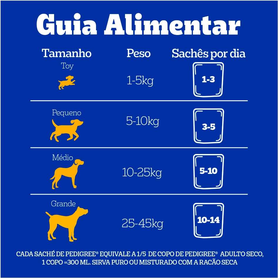 Ração Úmida Pedigree Sachê Carne ao Molho para Cães Sênior 7 + Anos - 100 g