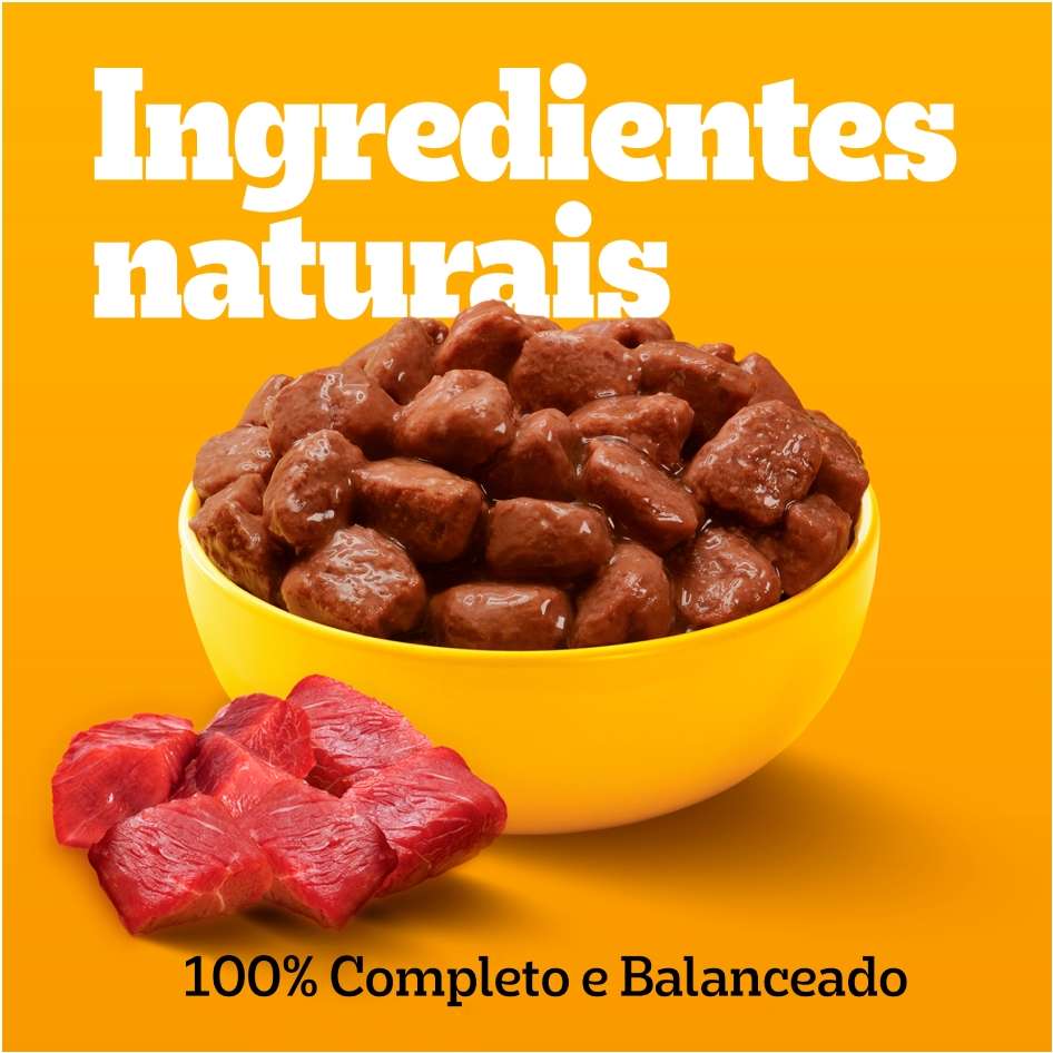 Ração Úmida Pedigree Sachê Carne ao Molho para Cães Sênior 7 + Anos - 100 g