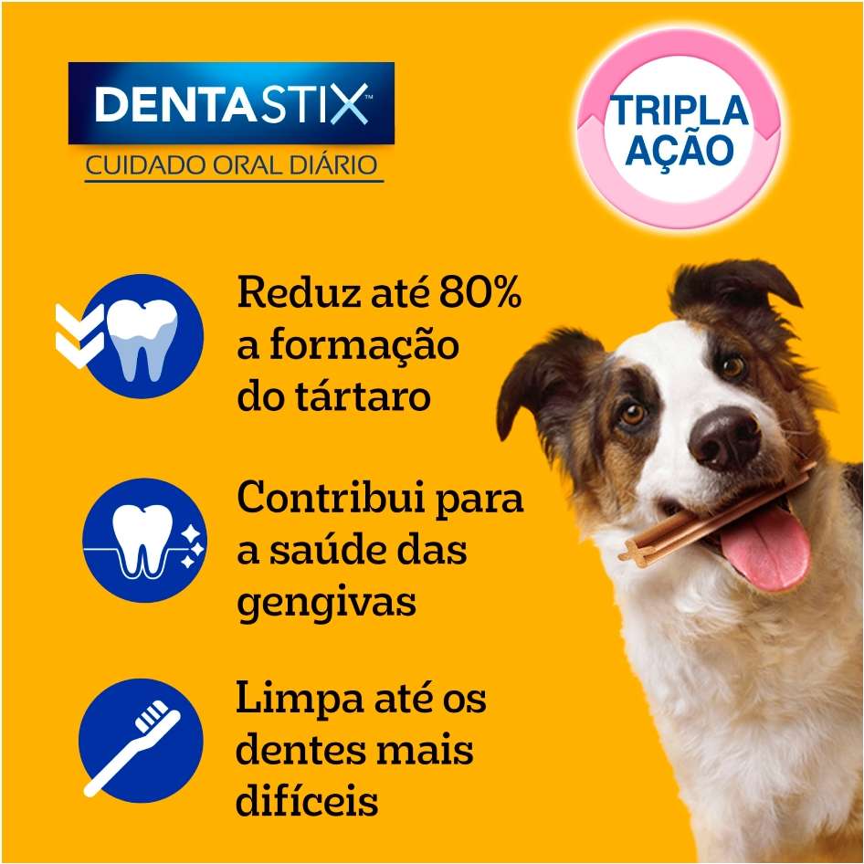 Petisco Pedigree Dentastix para Cães Adultos Porte Grande Cuidado Oral - 7 Unidades