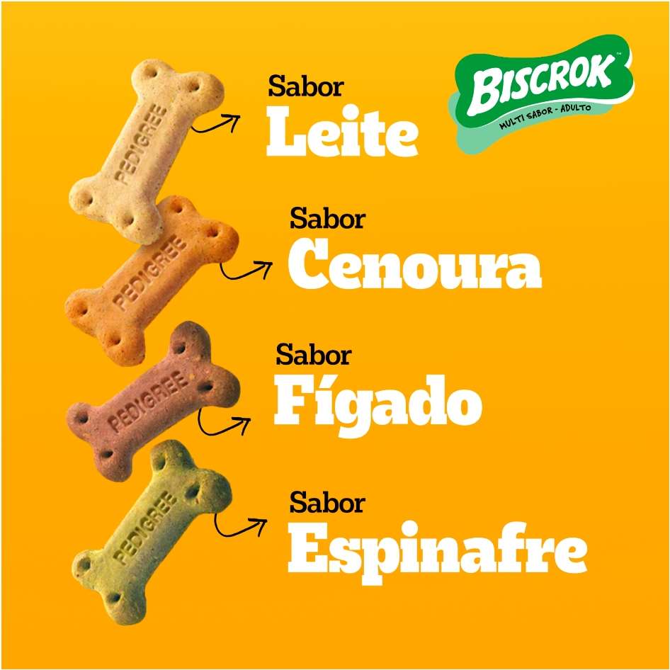 Biscoito Pedigree Biscrok para Cães Adultos Multi - 1Kg