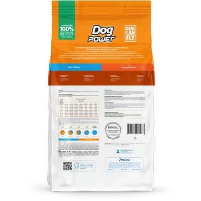 Ração Seca Dog Power Dogs Can Fly Frango e Arroz para Cães Filhotes