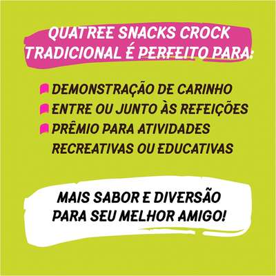 Biscoito Quatree Snacks Crock Tradicional para Cães Adultos
