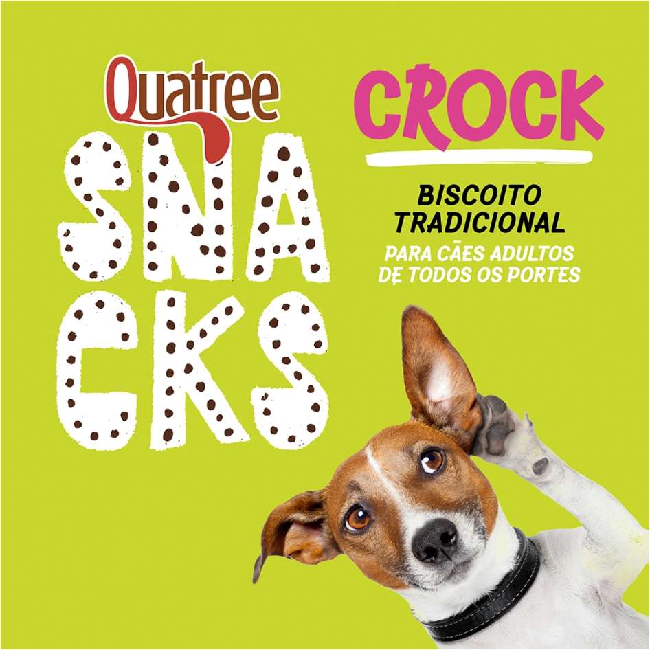 Kit Biscoito Quatree Snacks Crock Tradicional para Cães Adultos - 6 Unidades