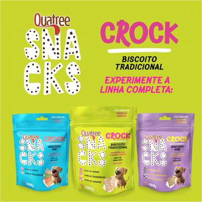 Biscoito Quatree Snacks Crock Tradicional para Cães Adultos