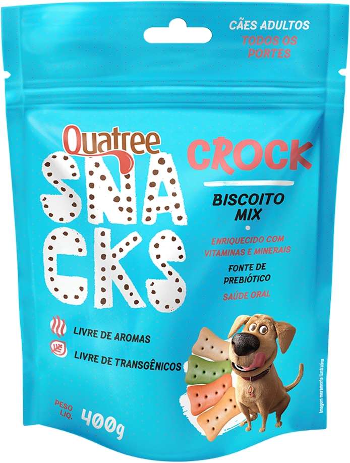 Biscoito Quatree Snacks Crock Mix para Cães Adultos - 400g