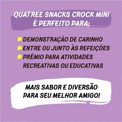 Biscoito Quatree Snacks Crock Mini para Cães Adultos Porte Mini e Pequeno