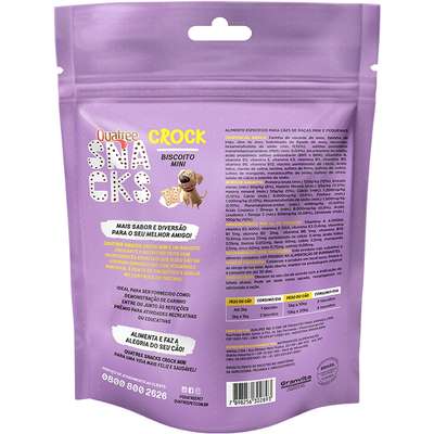 Biscoito Quatree Snacks Crock Mini para Cães Adultos Porte Mini e Pequeno