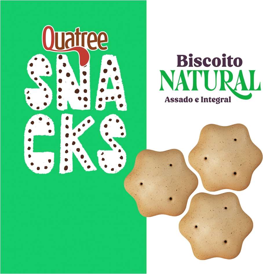 Biscoito Natural Quatree Snacks para Cães Adultos Sabor Vegan - 150g
