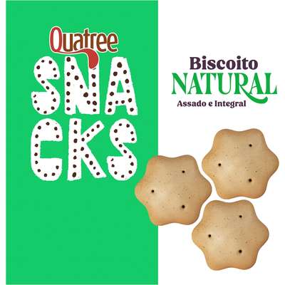 Biscoito Natural Quatree Snacks para Cães Adultos Sabor Vegan