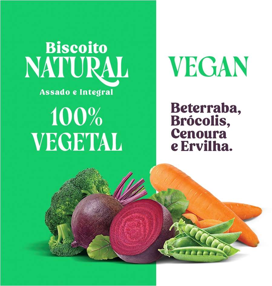 Biscoito Natural Quatree Snacks para Cães Adultos Sabor Vegan - 150g