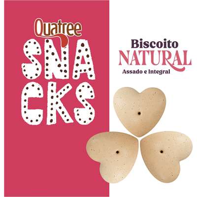 Biscoito Natural Quatree Snacks para Cães Adultos Sabor Frutas Vermelhas