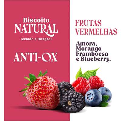 Biscoito Natural Quatree Snacks para Cães Adultos Sabor Frutas Vermelhas