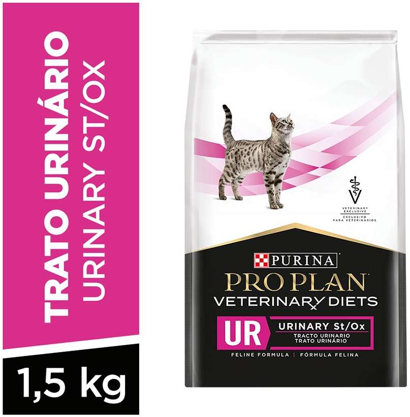 Ração Seca Nestlé Purina Pro Plan Veterinary Diets UR Trato Urinário para Gatos - 1,5Kg