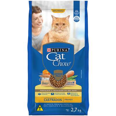Ração Nestlé Purina Cat Chow Frango para Gatos Castrados