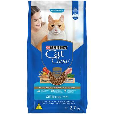 Ração Nestlé Purina Cat Chow Adultos Defense Plus Peixe