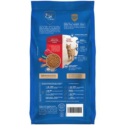 Ração Nestlé Purina Cat Chow Adultos Defense Plus Carne