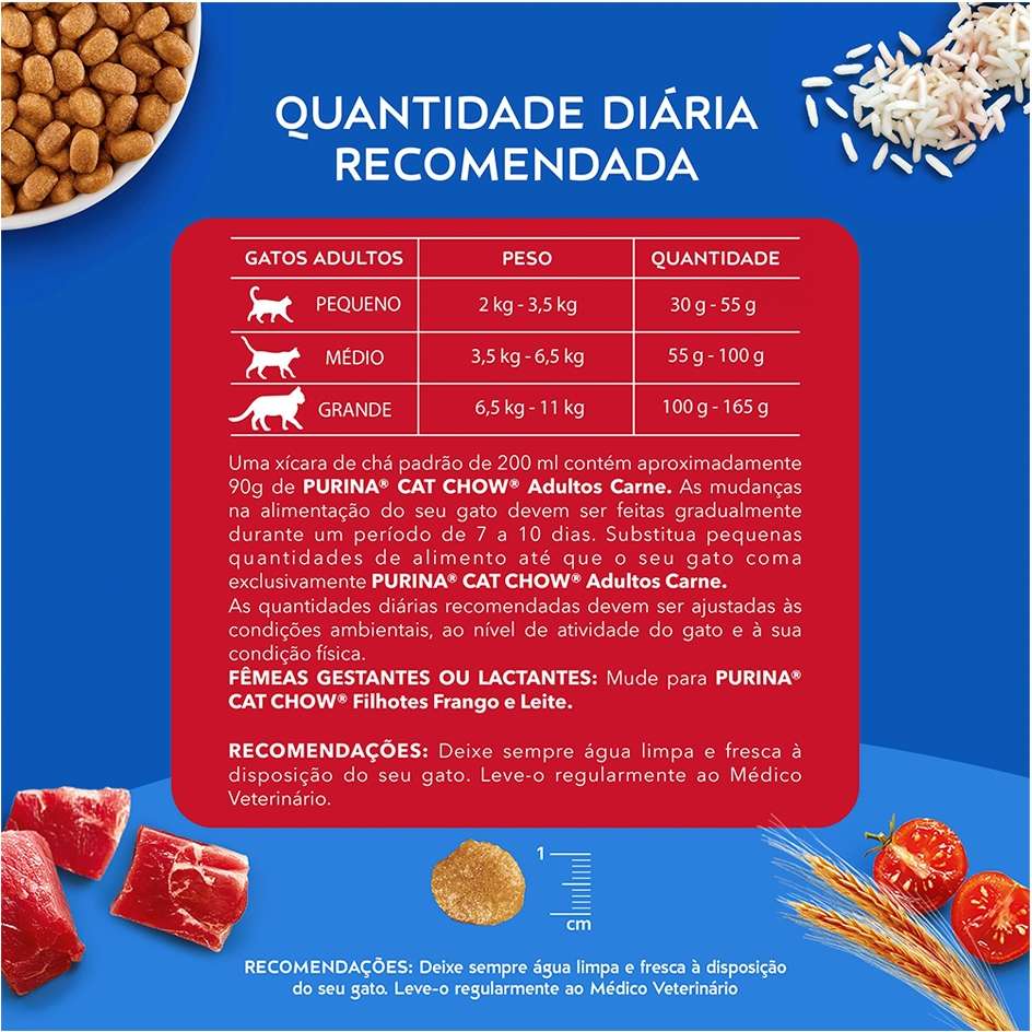 Ração Nestlé Purina Cat Chow Adultos Defense Plus Carne - 1Kg