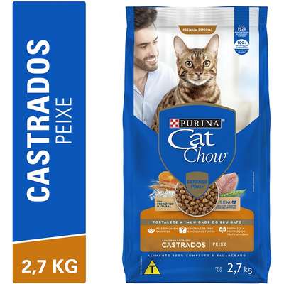 Ração Seca Nestlé Purina Cat Chow Peixe para Gatos Castrados