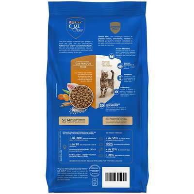 Ração Seca Nestlé Purina Cat Chow Peixe para Gatos Castrados