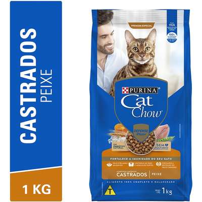 Ração Seca Nestlé Purina Cat Chow Peixe para Gatos Castrados