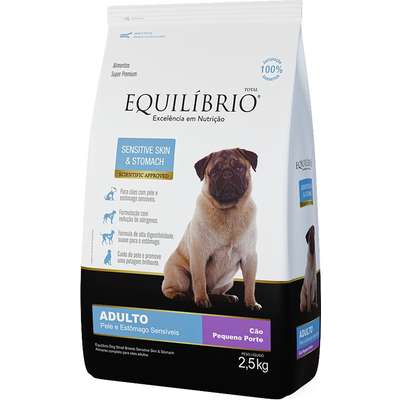 Ração Seca Equilíbrio Sensitive Skin & Stomach para Cães Adultos de Porte Pequeno