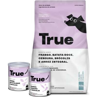 Kit Ração Seca e Mixer True para Cães Filhotes Porte Pequeno