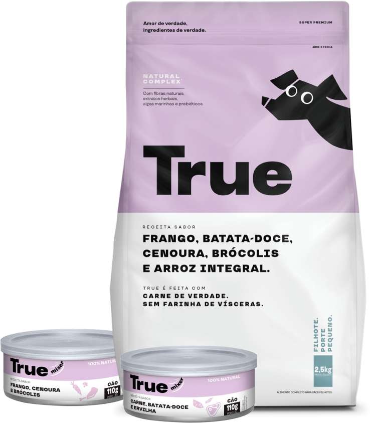 Kit Ração Seca e Mixer True para Cães Filhotes Porte Pequeno - (2,5kg + 220g)