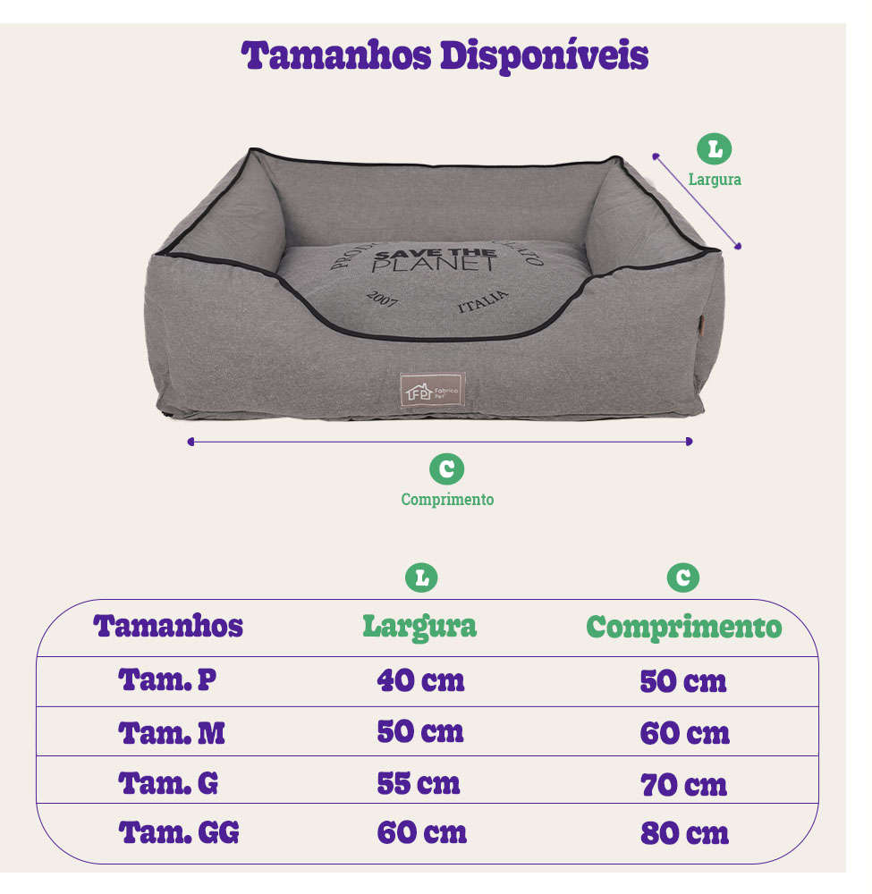 Cama Riciclato 2007 Chumbo - Tam. G