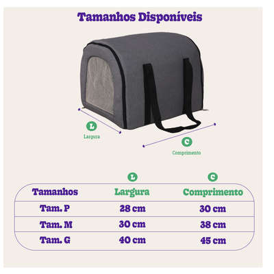 Bolsa de Transporte Fábrica Pet Fechada - Jeans