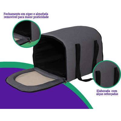 Bolsa de Transporte Fábrica Pet Fechada - Jeans
