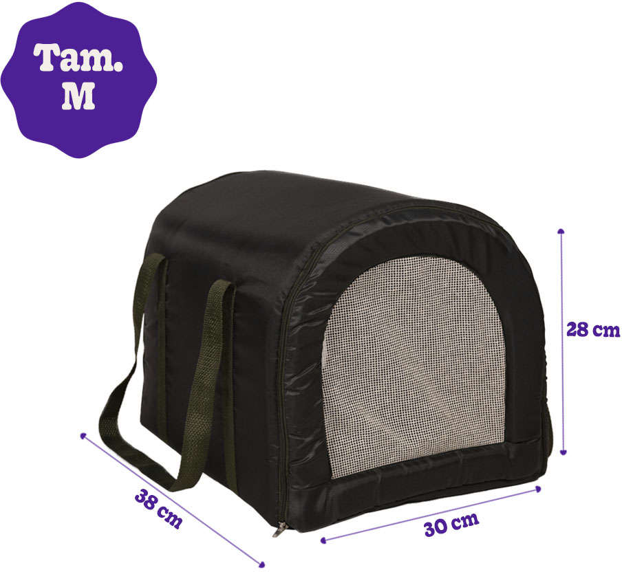 Bolsa de Transporte Fábrica Pet Fechada Impermeável Verde Musgo - Tam. M
