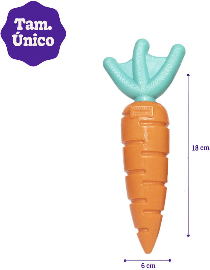Brinquedo Buddy Toys Cenoura Nylon - Laranja