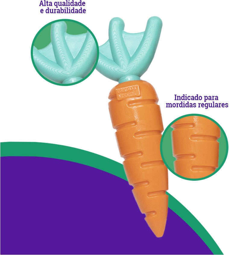 Brinquedo Buddy Toys Cenoura Nylon - Laranja