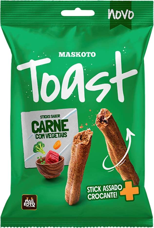 Stick Maskoto Toast para Cães Sabor Carne com Vegetais - 50g