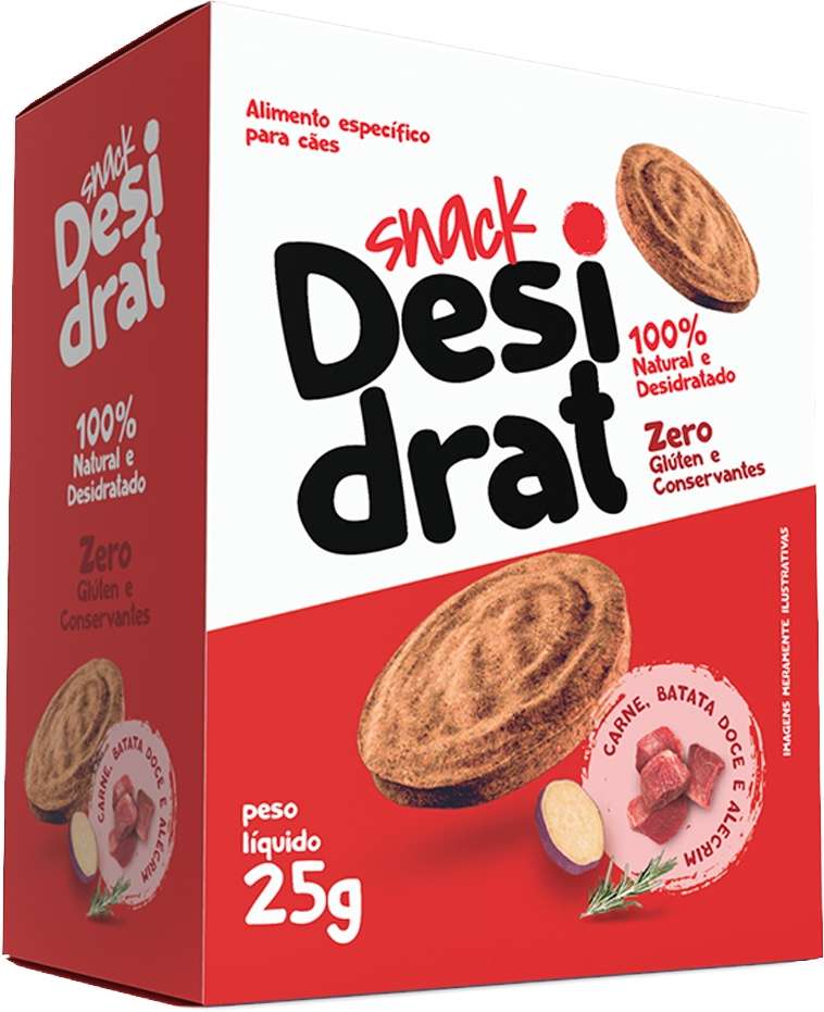 Snack Desidrat para Cães Sabor Carne, Batata Doce e Alecrim - 25g