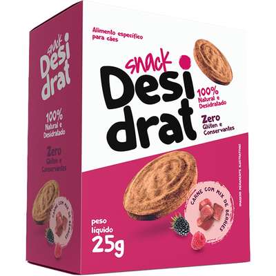 Snack Desidrat para Cães Sabor Carne com Mix de Berries