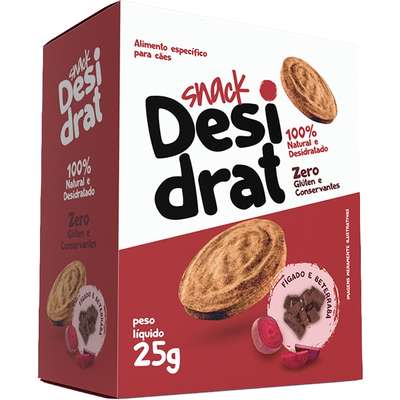 nack Desidrat para Cães Sabor Fígado e Beterraba