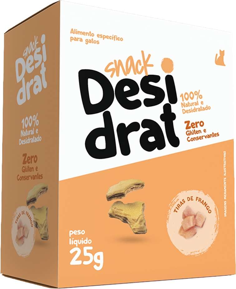 Snack Desidrat para Gatos Sabor Tiras de Frango - 25g