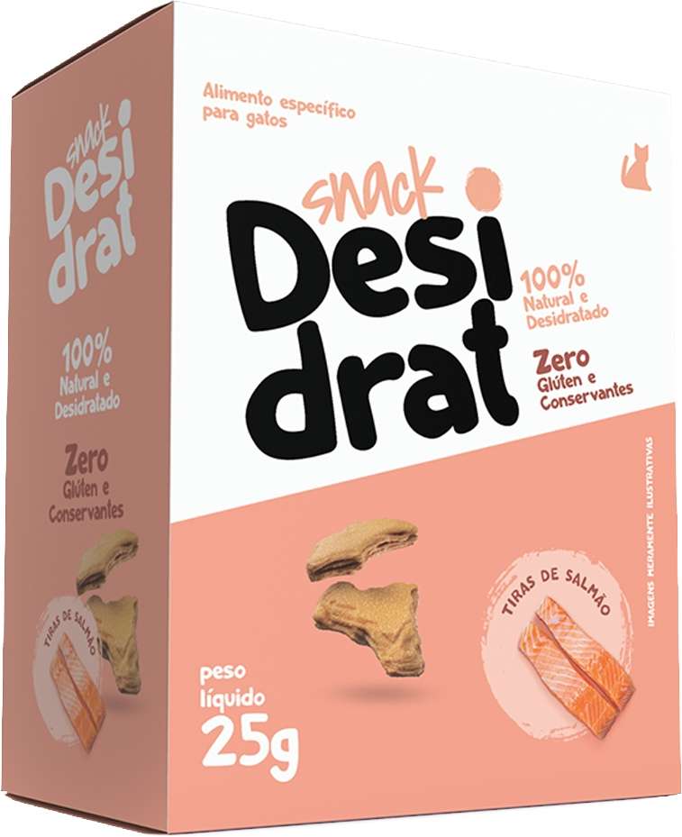 Snack Desidrat para Gatos Sabor Tiras de Salmão - 25g