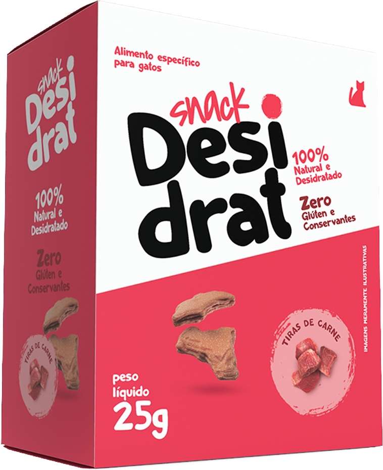 Snack Desidrat para Gatos Sabor Tiras de Carne - 25g