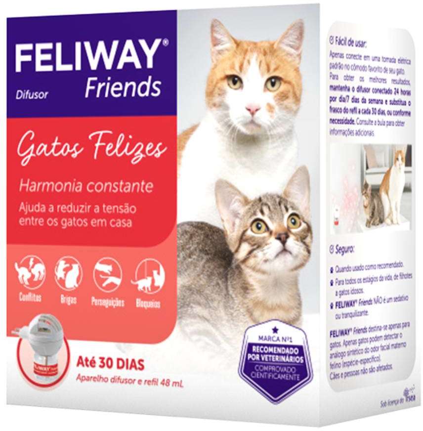 Feliway Friends Ceva Difusor Elétrico + Refil - 48 mL
