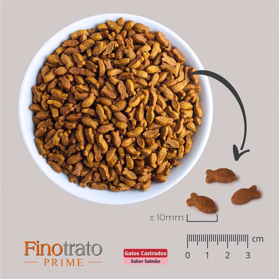 Ração Seca Finotrato Salmão para Gatos Castrados - 20Kg