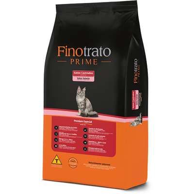 Ração Seca Finotrato Salmão para Gatos Castrados