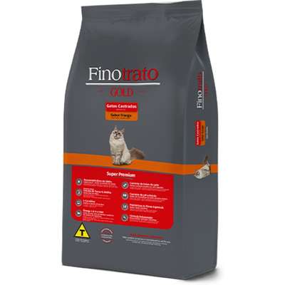 Ração Seca Finotrato Gold Frango para Gatos Castrados