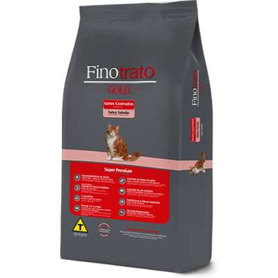 Ração Seca Finotrato Gold Salmão para Gatos Castrados