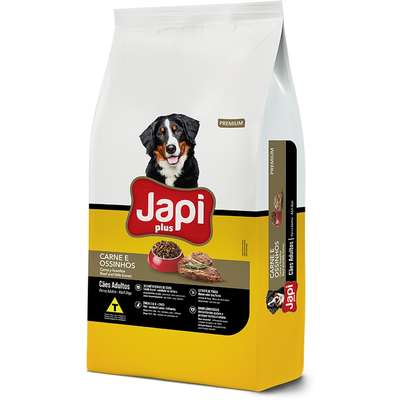 Ração Seca Japi Plus Carne e Ossinhos para Cães Adultos
