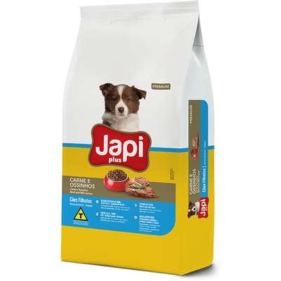 Ração Seca Japi Plus Carne e Ossinhos para Cães Filhotes