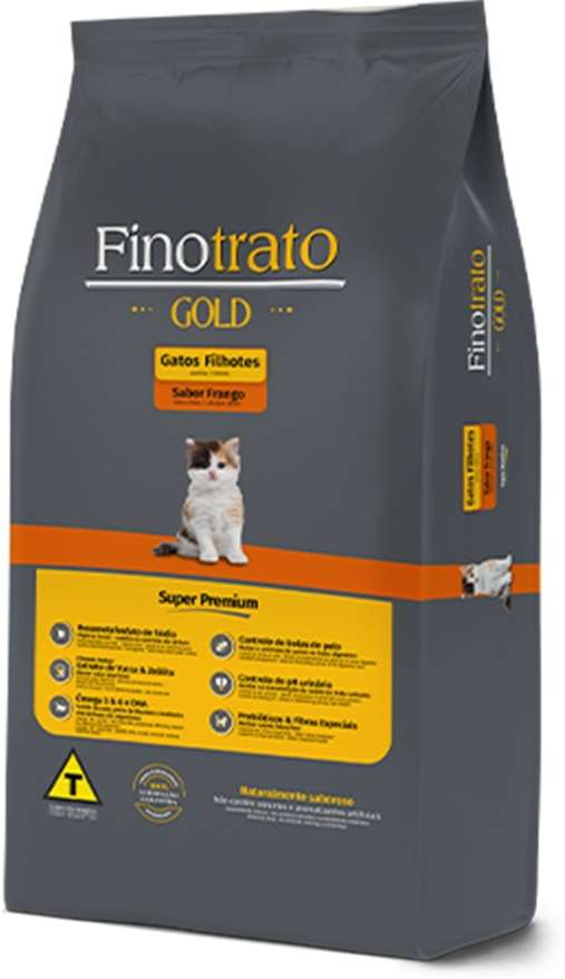 Ração Seca Finotrato Gold Frango para Gatos Filhotes - 3Kg